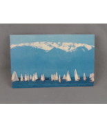 Vintage Postcard - Sailboats and the Olympic Mountains - Wright Everytime - £11.79 GBP