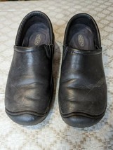 KEEN Utility PTC Slip On Black Leather Comfort Work Clog Shoe Women&#39;s Size 7 - £15.93 GBP