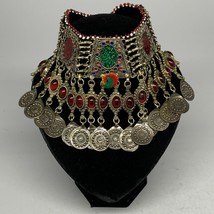 235g, 12&quot;x5&quot;Kuchi Choker Necklace Multi-Color Tribal Gypsy Bohemian,B14083 - £37.92 GBP