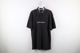 Vtg 90s Tommy Hilfiger Mens Large Faded Spell Out Big Logo Collared Polo... - $44.50
