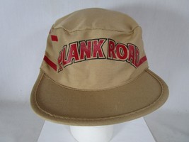 Vintage Plank Road Spellout Beige Red Painter’s Zip Strap Cap Hat - $19.79