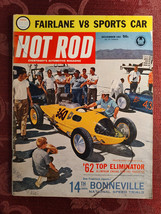Rare HOT ROD Car Magazine December 1962 14th Bonneville Drag Ford Fairlane V-8 - £17.26 GBP