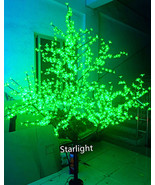 7ft Green 1248pcs LEDs Cherry Blossom Christmas Tree Night Light Waterproof - £467.54 GBP