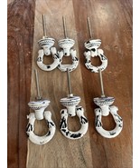 6 VINTAGE METAL DROP PULLS - $266.09 MXN