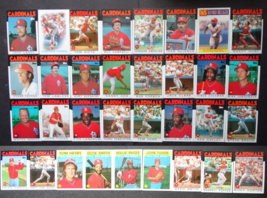 1986 Topps St. Louis Cardinals Team Set of 33 Baseball Cards - £7.96 GBP