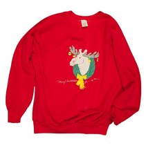 Vintage Feliz Navidad desde El Reina Sudadera Talla L Dq - $32.88