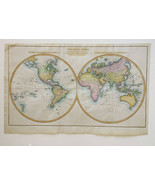 AUTHENTIC 1779 MAP OF THE WORLD WITH THE LATEST DISCOVERIES - REV. JOHN ... - $881.27 CAD