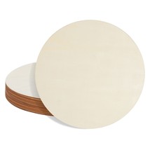 Unfinished 12-Inch Wooden Rounds For Crafts, Diy Home Decor, 0.1&quot; Thick,... - £33.17 GBP