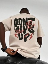 Look Time Life Men&#39;s Slogan Printed Short Sleeve T-Shirt - $26.97