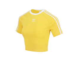 adidas 3-Stripes Baby Crop Tee Women&#39;s T-shirts Casual Sport Asia-Fit NW... - £43.00 GBP