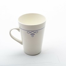 Starbucks White Tall Coffee Cup Mug With Purple Scroll 16oz 2015 - £11.92 GBP