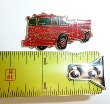 Red Fire Engine Lapel Pin/Tie-Tac  1-1/4&quot; x 1/2&quot; - $12.16