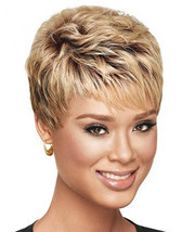 Mixed Color Oblique Bangs Short Heat Resistant Hair 6inches - £10.22 GBP