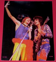 Rod Stewart Ron Wood Concert Poster Card Vintage 1973 Rising Signs - £28.05 GBP