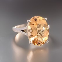 Natural Citrine Ring 6.5 14k W Gold 6.48 Cts Certified $3,950 310628 - £1,408.66 GBP