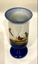 Vintage Otagiri Footed Pedestal Mug Pheasant Irish Cup Stoneware 5 1/2&quot; H - £10.12 GBP