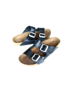 $160 BIRKENSTOCK 39 &#39;ARIZONA&#39; Supergrip Sandals Black Leather Soft Footb... - £85.74 GBP