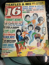 16 Magazine December 1965 Beatles cher paul revere Herman Hermits Loose Cover - £15.94 GBP