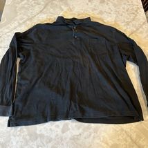 Croft &amp; Barrow Polo Shirt Men's XXL Short Sleeve Black Easy Care High Lo... - $13.10