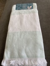 Ladinne Set of 2 Kitchen Towels Pale Mint Green White Easter   20&quot; x 30&quot; New - £12.20 GBP