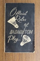 Official Rules Of Badminton Booklet - $10.00