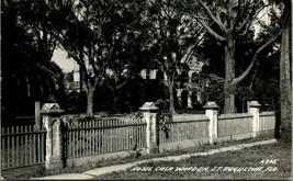 RPPC Hotel Casa Warden Fenceline Saint St Augustine Florida FL UNP Postcard - $7.87