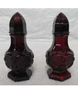 Vintage Avon Cape Cod Ruby Red 1876 Collection Salt &amp; Pepper Shakers - $7.91