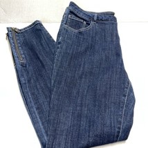 Logo Lori Goldstein Women&#39;s Jeans Tapered w/ Zipper at Cuff Size 12 - £38.56 GBP