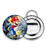 SUPER MARIO RUNNING WITH STARS BEER SODA BOTTLE OPENER KEYCHAIN KEYFOB G... - £11.16 GBP