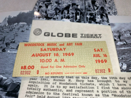 Woodstock Original Saturday 1969 Ticket Janis Joplin Jimi Hendrix Dead Csn Coa - £47.94 GBP