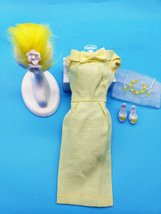 VINTAGE BARBIE YELLOW SILK SHEATH DRESS IN PERFECT CONDITION! - £47.18 GBP