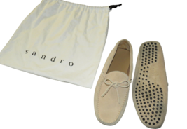 SANDRO PARIS Men&#39;s Tan Suede Driving Shoes Moccasins Loafers Size 41 - £137.04 GBP