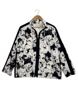 Chicos Zenergy Jacket Womens 3 XL 16 Black White Floral Zip Up Lightweig... - $546.51 MXN