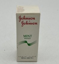 Vintage 90s Johnson &amp; Johnson Mint Waxed Dental Floss Refill 200 yd New ... - £18.68 GBP