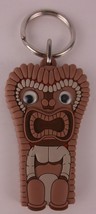 HAWAIIAN KEY-CHAIN TIKI TOTEM WIGGLE EYES PVC RED-BROWN SOFT KIDS TOY PE... - $3.99