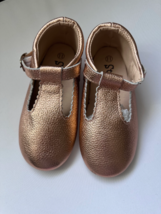 Special Sale! SIZE 11 Hard-Sole Mary Janes - Rose Gold, Toddler Tbar Shoes, Todd - £19.14 GBP