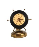 Ensign Nautical Clock, Tilting Ship&#39;s Wheel, Analog Display, Vintage, Wo... - $94.05 CAD