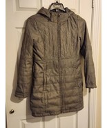 PRANA Hooded Insulated Parka Jacket Womens Size S Small Gray - £31.23 GBP