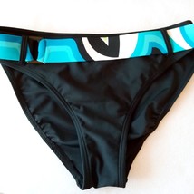 Ocean Dream Black Belted Swimsuit Bottom Size 14 NWT Geometric Blue Gree... - $12.19