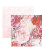 Pink &amp; Red Roses Double Sided 12x12&quot; Scrapbook Paper - Single Sheets - $1.24