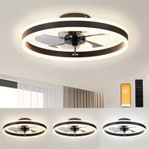 Volisun Low Profile Ceiling Fans With Lights And Remote, 19.7In Flush Mount - $142.99