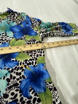 C'Est City Women's Multicolor Floral 3/4 Sleeve Blouse Top Measured Chest 34" image 7