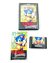 Sega Genesis Sonic the Hedgehog Video Game Complete w/ Case and Manual - £46.40 GBP