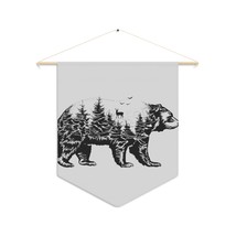 Personalized Pennant, Forest and Bear, Wildlife, Nature, Nursery, Kids, Rustic,  - £21.15 GBP