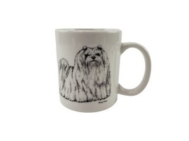 1991 Shih Tzu Dog Rosalinde Porcelain Cup Cindy Farmer Artist Hand Decor... - £11.61 GBP