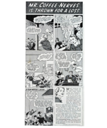 MR. COFFEE-NERVES IS THROWN FOR A LOSS - 1940 Vintage Print Ad - Coffee-... - $256.65 MXN