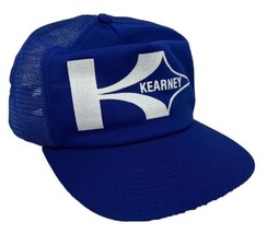 Vintage Kearney Hat Cap Snap Back K Logo Blue Mesh Trucker One Size Made in USA - £14.20 GBP