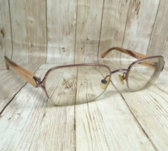 Liz Claiborne Pink Pearl Half-Rim Metal Eyeglass FRAMES - L307 68Q 51-19... - $37.57
