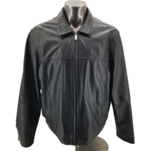 Wilson Leather Men&#39;s  Bomber Jacket Black Leather M. Julian Size XL - $60.31