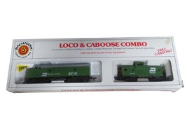 Bachmann Loco 9710 &amp; Caboose 11445 Combo Burlington Northern Model Train... - $32.62